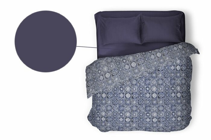 Colore Koyu Mavi Çarşaf Çift Kişilik Lastikli 240x260cm