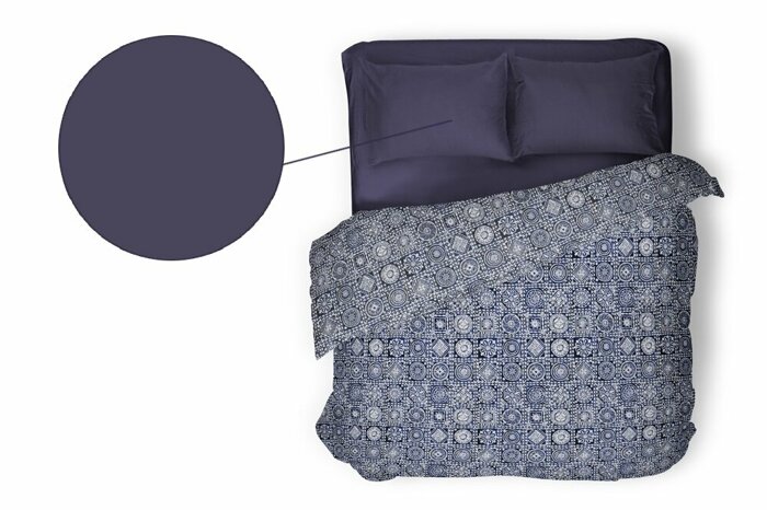 Colore Koyu Mavi 2'li Yastık Kılıfı 50x70cm