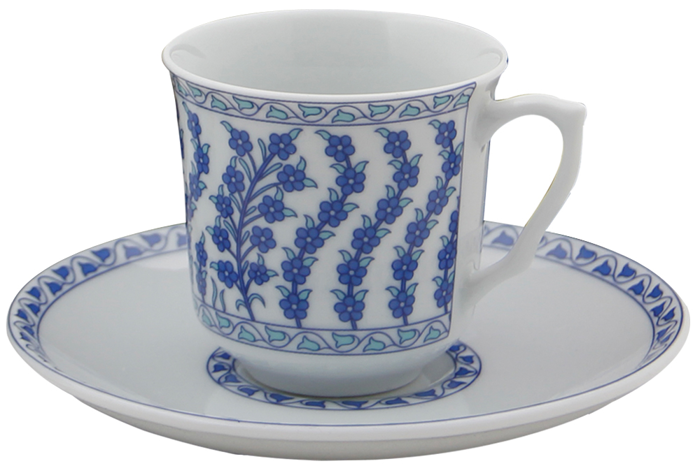 Bahar Dalı Tabaklı Kahve Fincanı 77cc