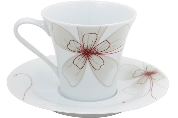 Jasmin Tabaklı Çay Fincanı 190cc