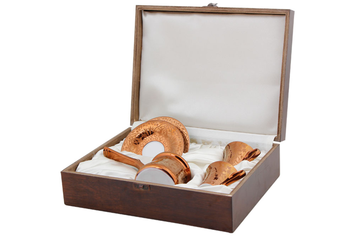 Tılsım Bakır Kahve Takımı 5 Parça