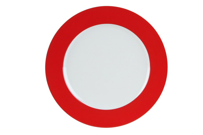 Kırmızı Düz Tabak 27cm