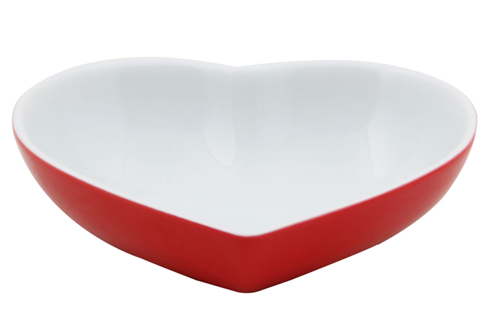 Kırmızı Kalp Kase 10cm