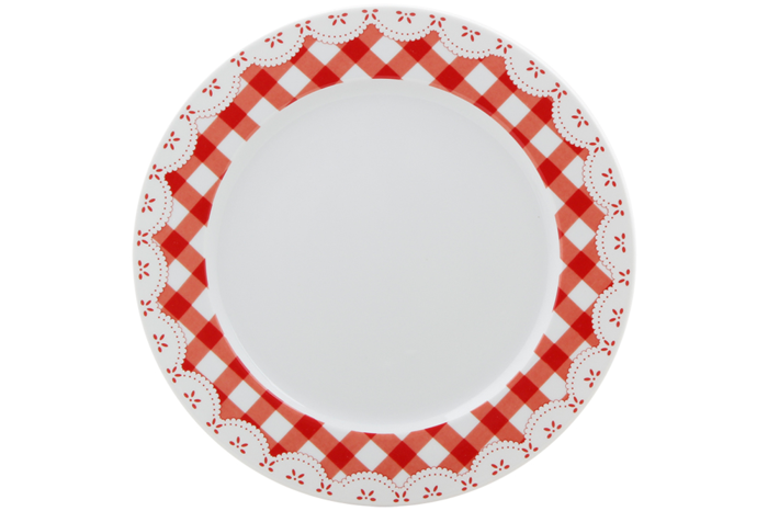 Pötikare Kırmızı Düz Tabak 32cm