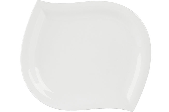 Leaf Beyaz Düz Tabak 22cm