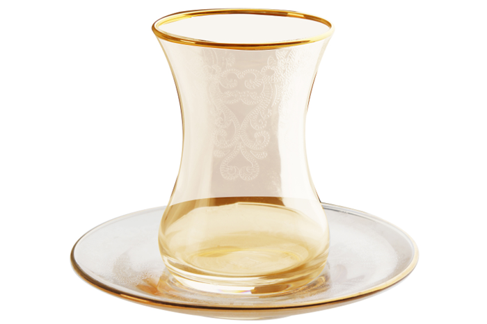 Gild Tabaklı Çay Bardağı 125cc