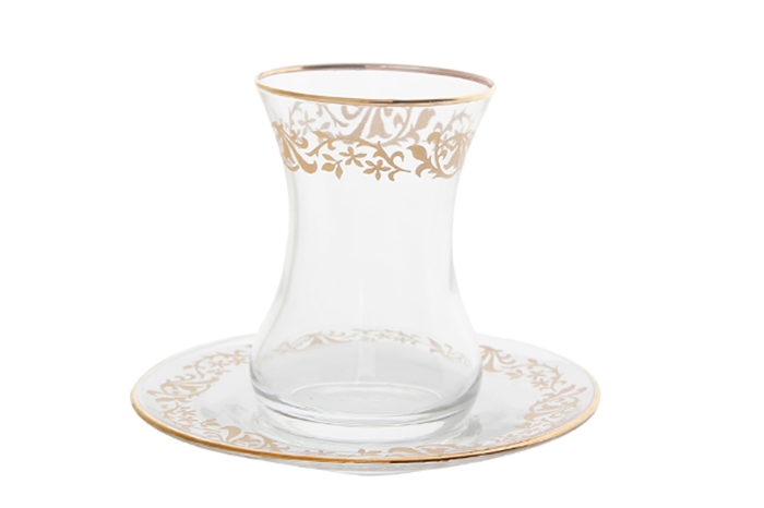 Ottoman Tabaklı Çay Bardağı 125cc