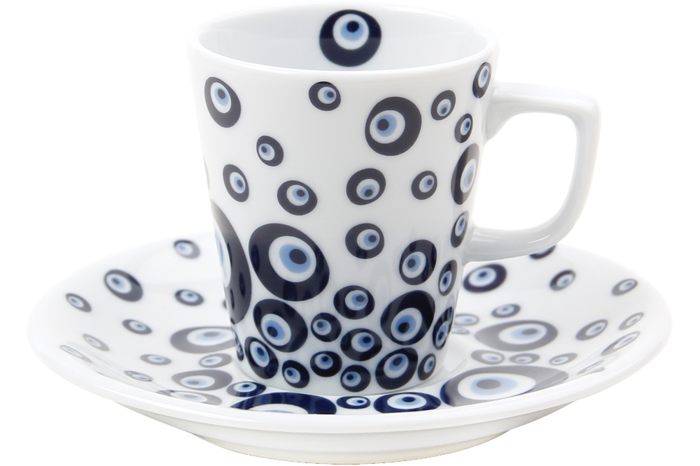 Nazar Tabaklı Kahve Fincanı 75cc