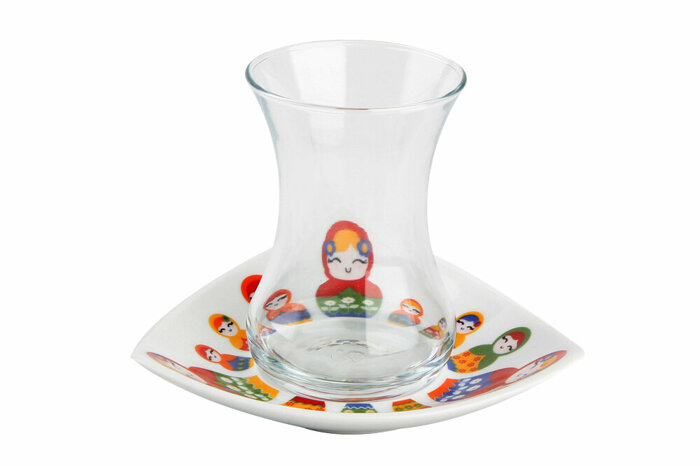 Matryoshka Çay Bardak Takımı 4 Parça