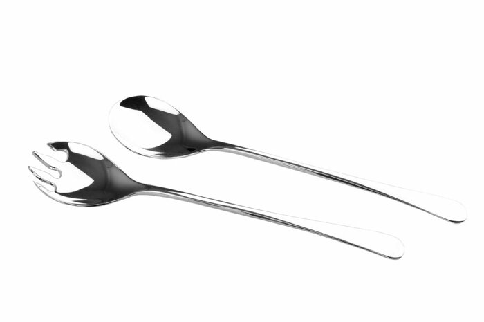 Gümüş Kaplama Sade Salata Servis Takımı 2 Parça