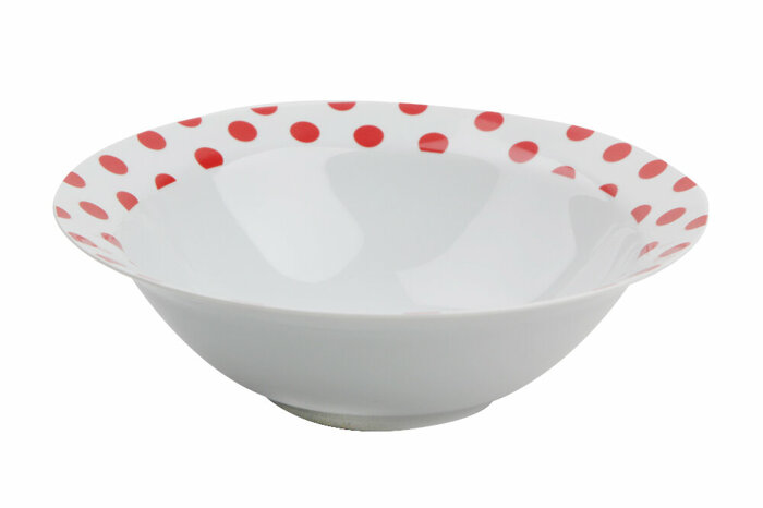 Puanti Kırmızı Kase 24cm