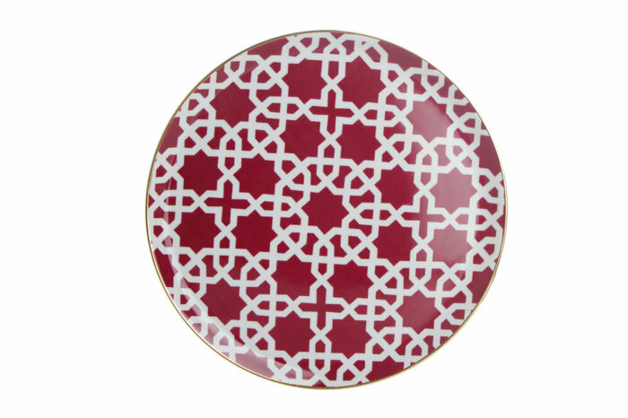 Morocco Desen5 Fuşya Düz Tabak 28cm
