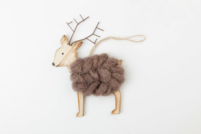 Naturel Deer Ağaç Süsü