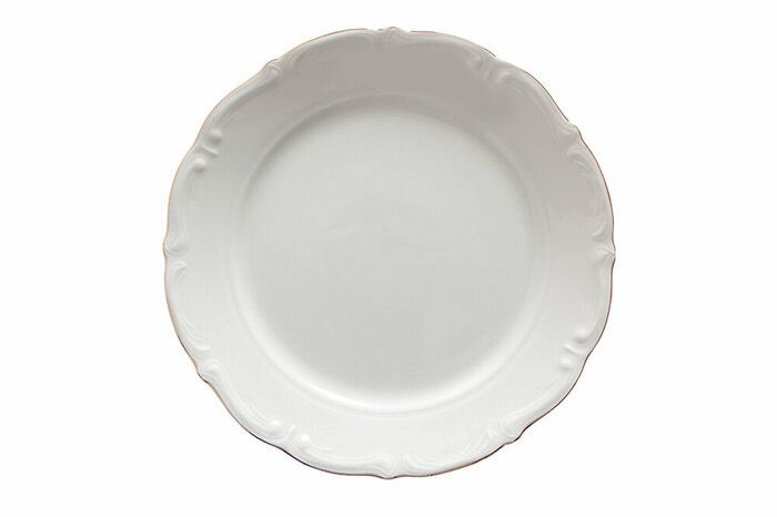 Altın Yaldızlı Düz Tabak 25cm