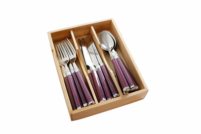 Trendy Mor Çatal Kaşık Bıçak Takımı 18 Parça