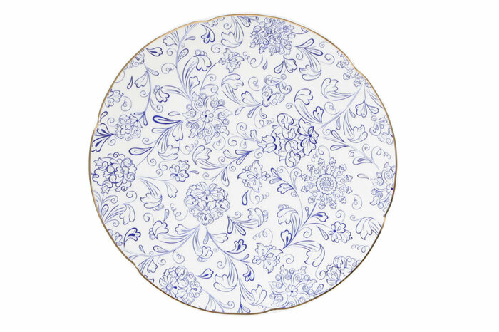Blue Heritage Düz Tabak 20cm