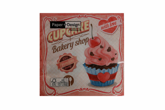 Cupcake With Love Kağıt Peçete 2o'li 33x33cm