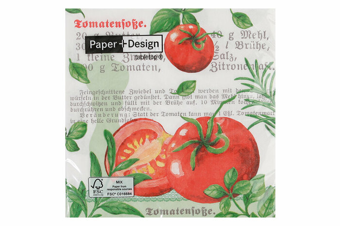 Tomatensobe Kağıt Peçete 20'li 33x33cm