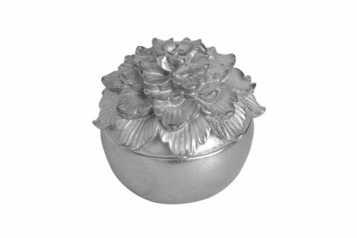 Leaf Silver Dekoratif Kutu 11cm