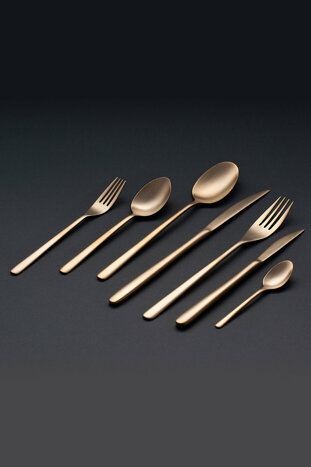 Roxen Mat Altın Çatal Kaşık Bıçak Takımı 84 Parça