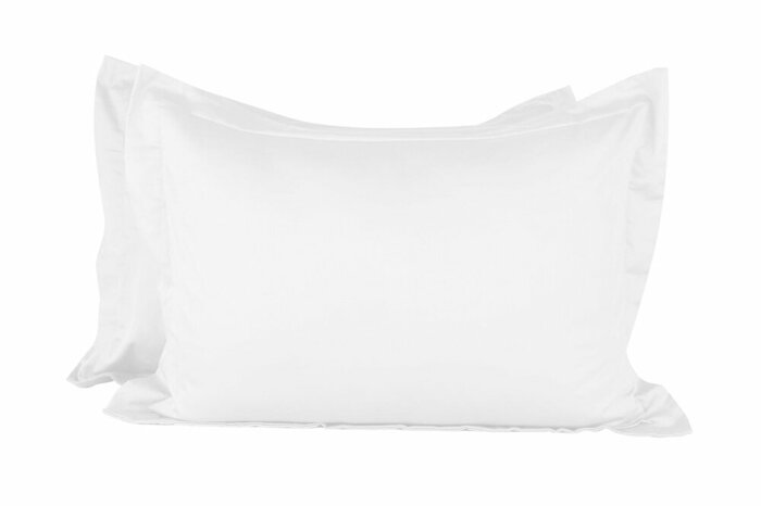 Pamuk Saten Beyaz Volanlı Yastık Kılıfı 2pcs 50x70cm