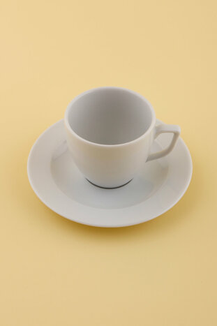 Mina Beyaz Tabaklı Kahve Fincanı 80cc