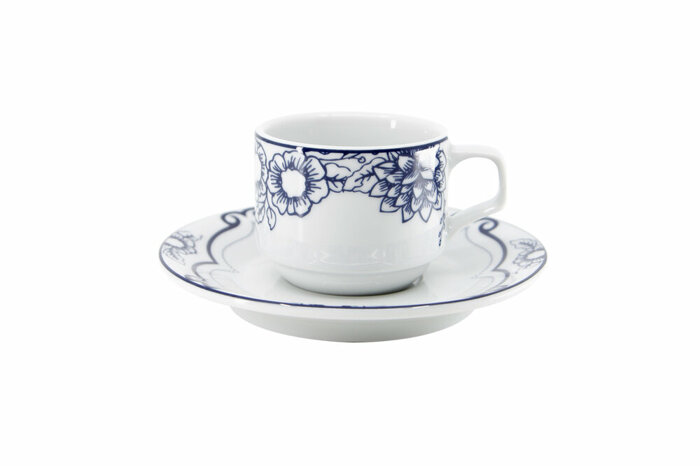 Blue Manoir Desen4 Tabaklı Kahve Fincanı 85cc