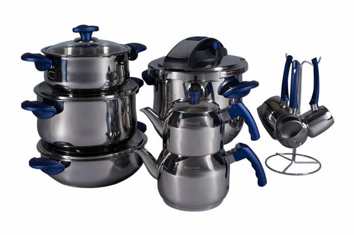 Luxury Mavi Tencere Takımı 16 Parça