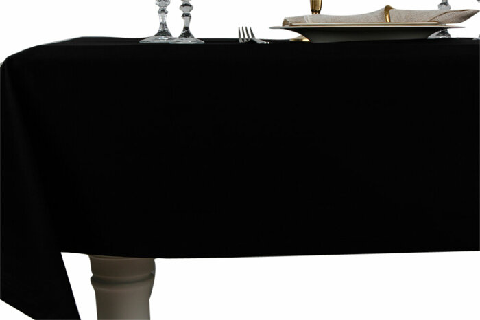 Paria Siyah Düz Masa Örtüsü 150x250cm