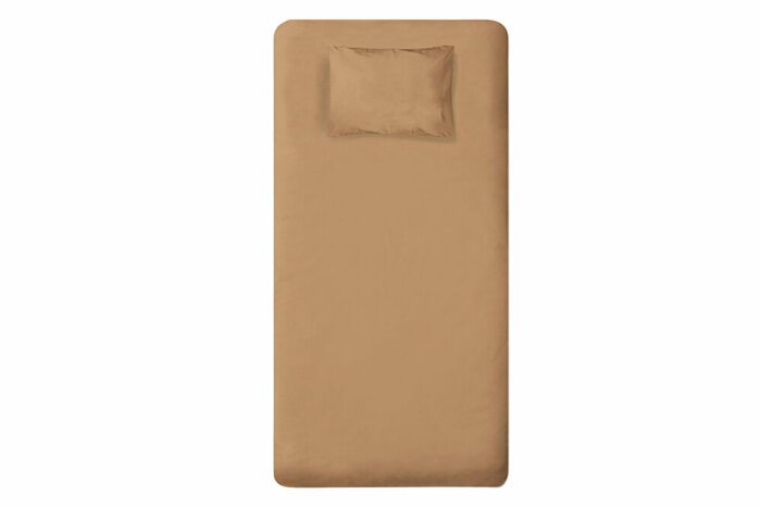 Pamuk Saten Terracotta Düz Çarşaf Tek Kişilik 180x240cm