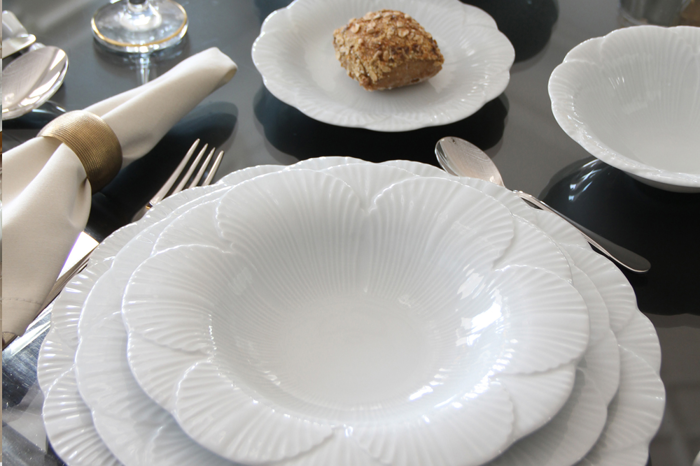 Yaprak Beyaz 24 Parça 6 Kişilik Yemek Takımı