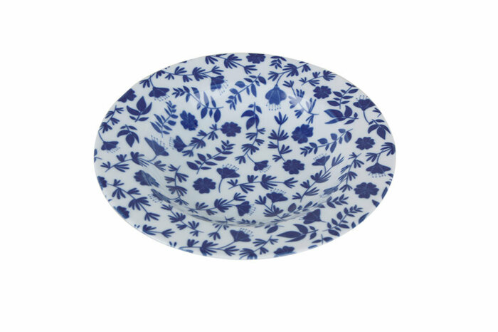 Blue Desen1 Çukur Tabak 22cm