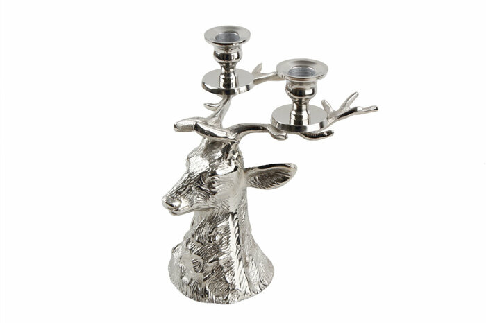 Deer Silver 2 Kollu Şamdan