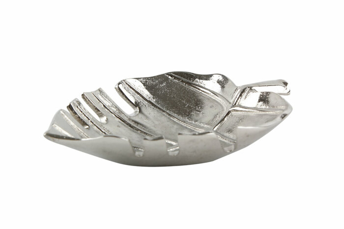 Mons Leaf Silver Dekoratif Tabak 24cm
