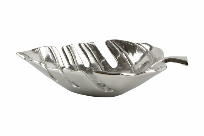 Mons Leaf Silver Dekoratif Tabak 31cm