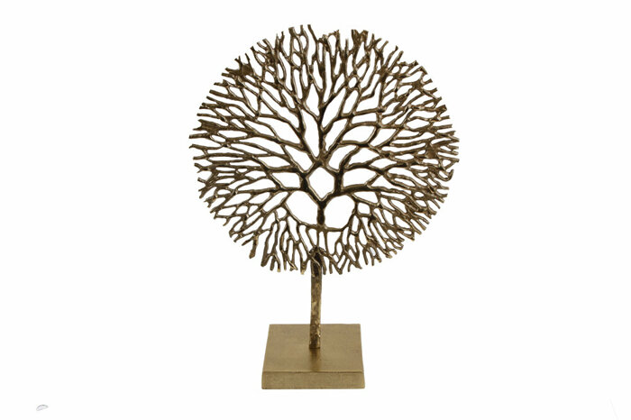 Hayat Ağacı Altın Dekoratif Obje 51cm