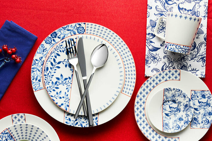 Folksy 18 Parça 6 Kişilik Yemek Takımı