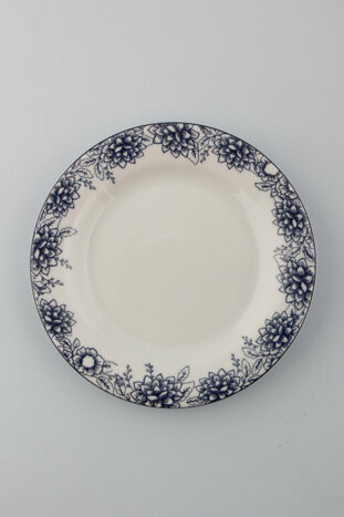 Blue Manoir Desen1 Düz Tabak 17cm