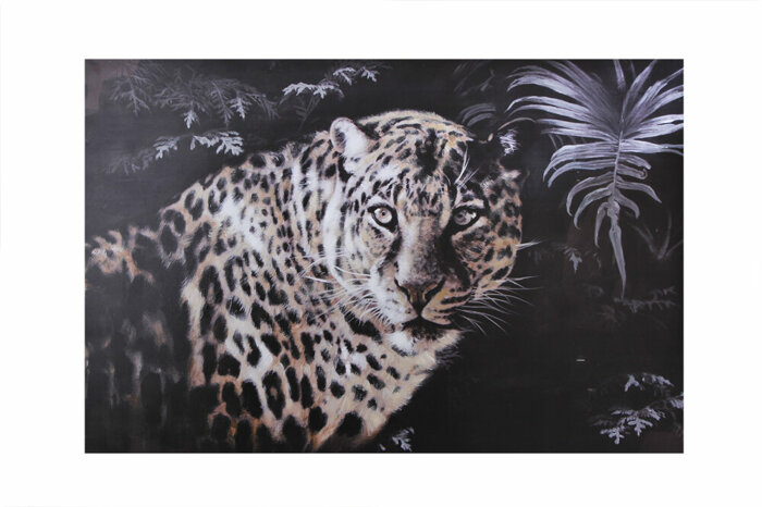 Siyah Kaplan Tablo 120x80cm